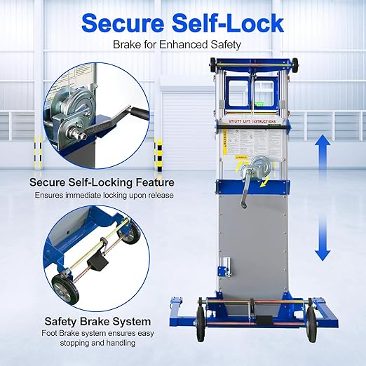 122" 400lbs Material Lift Winch Stacker - Image 5