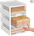 3 Pack Stackable Closet Storage Basket by shoeboxesanddeskorganizers