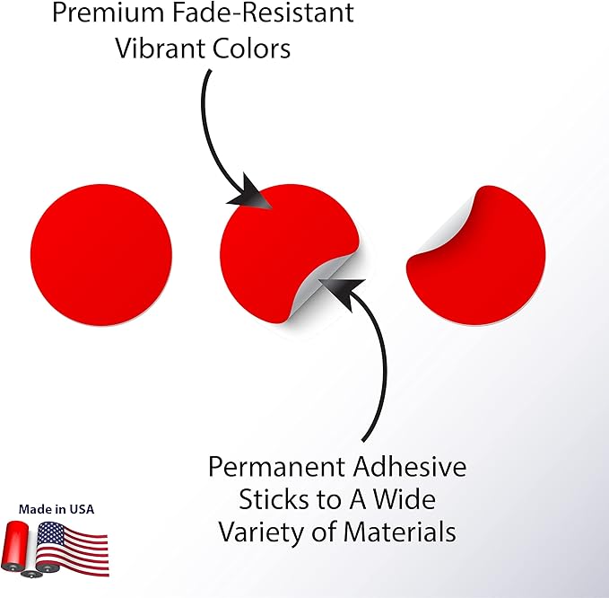 Kenco Color Coding Circle Dot Sticker Labels on a roll - Image 7