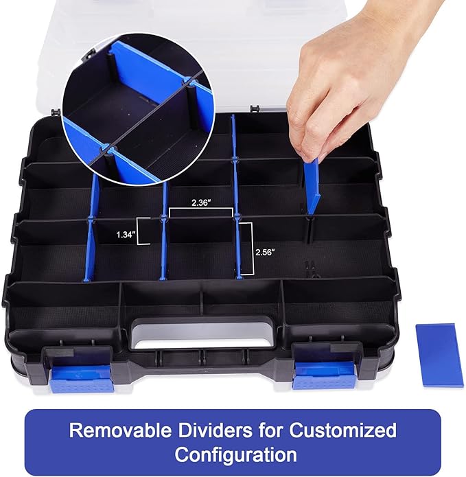 Hardware Organizer Box 34 Compartments Small Parts Organizer - Image 5