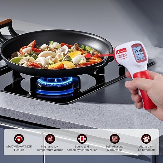 Infrared Thermometer for Meat, Laser Temperature Gun, -58~1112°F, DS 12:1 - Image 9