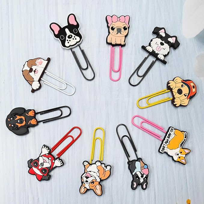 30 PCS Dog Paper Clips Metal Paperclip Large Size Paper Clip Cute Bookmark - Image 5