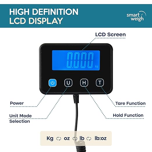 Smart Weigh 440lbs x 2 oz. Pro Digital Shipping and Postal Scale USB-C or - Image 3