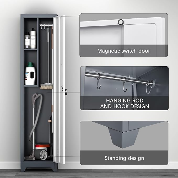 LUCYPAL Slim Broom Storage Cabinet - Image 4
