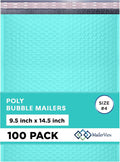 Teal Large Poly Bubble Mailers 9.5x14.5 inch #4 | Self Seal Padded Envelopes by MAILERVIEW
