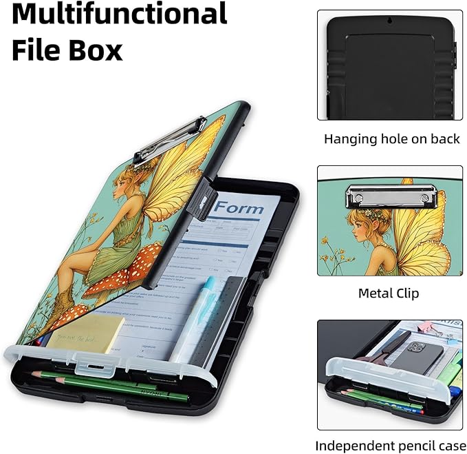 Clipboard with Storage Box & Pen Holder, Heavy Duty Clip Boards 8.5x11 - Image 3