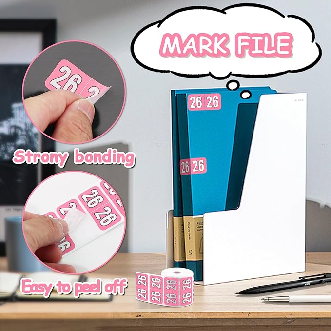 500 Pcs 2026 Year Stickers, Waterproof File Folder Labels, Self-Adhesive - Image 4