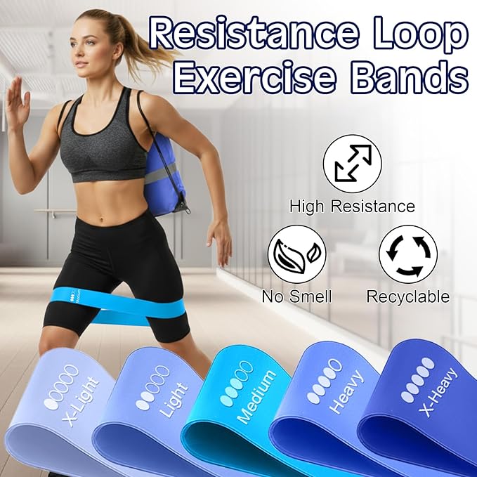 Sratte 120 Pcs Workout Loop Resistance Bands Bulk, Gym Elastic Bands Set - Image 6