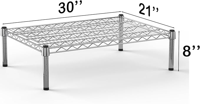 21''W x 30''L x 8''H Chrome Plated Wire Dunnage Rack | Off The Floor Storage - Image 3