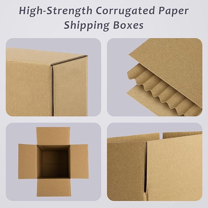 Frametory 8x8x8 Pack of 25 Corrugated Cardboard Packing Shipping Mailing Moving - Image 4