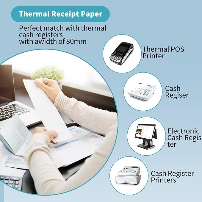 MFLABEL Thermal Receipt Paper Rolls - Image 3