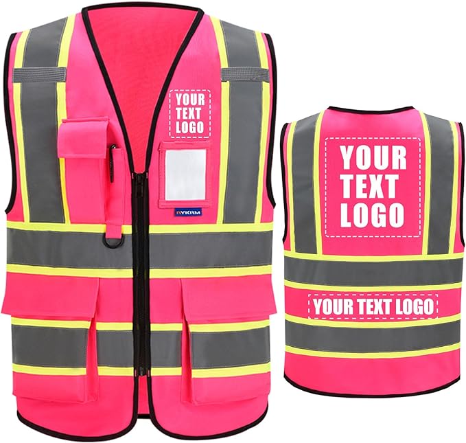 AYKRM Custom Logo Personalised Printed High Visibility Reflective 2 two tone by AYKRM