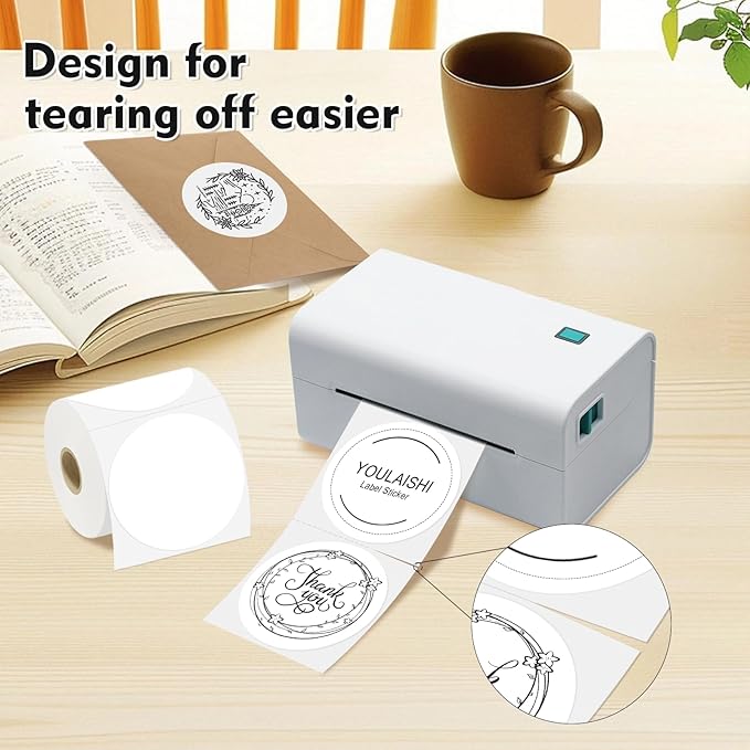 3 X 3 Inch Color Coding Dot Labels Circle Thermal Printable Waterproof 500 Pcs - Image 3