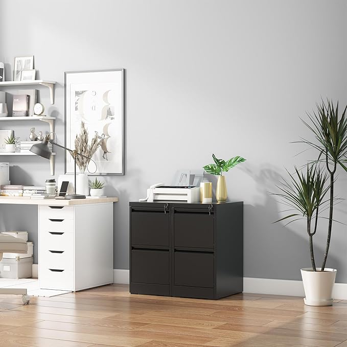 2 Drawer File Cabinet with Lock, Vertical Filing Cabinets - Image 8