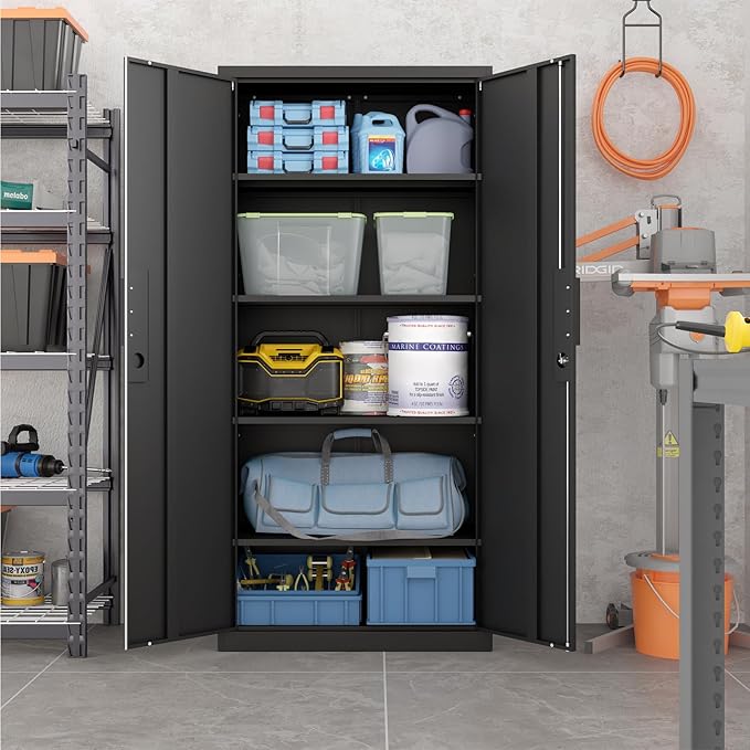 LUCYPAL 72" H Garage Storage Cabinet, Metal Storage Cabinet - Image 7