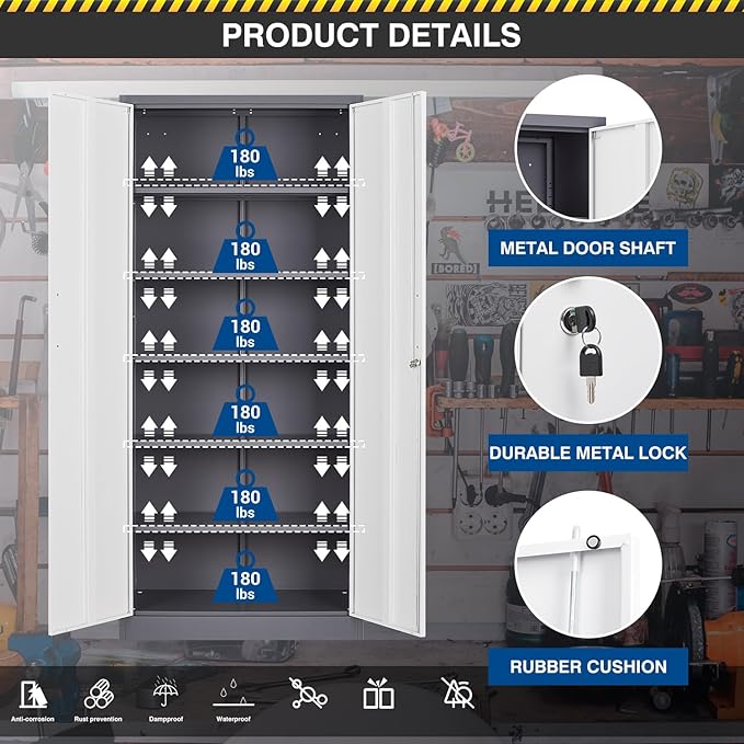 Metal Storage Cabinet-72” Tall Steel File Cabinets - Image 6