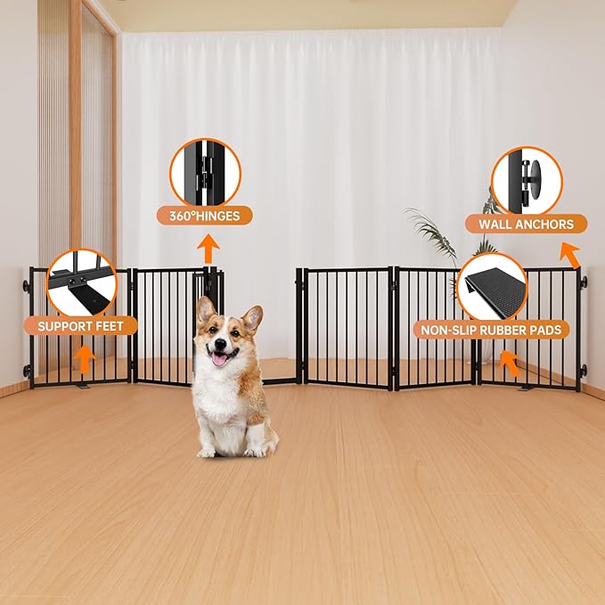 Full Metal Freestanding Dog Gate - Image 5