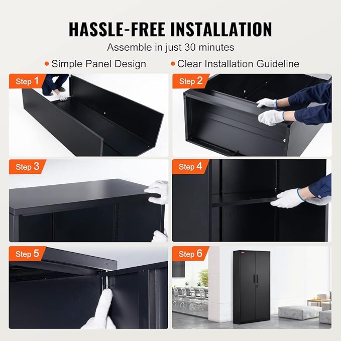VEVOR Metal Storage Cabinet, Steel Locking Storage Cabinet - Image 7