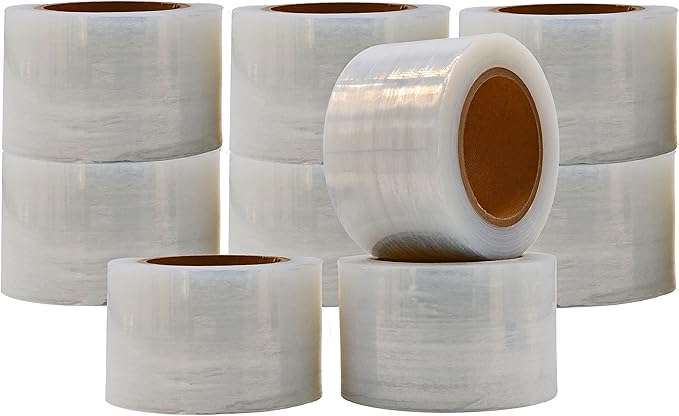 WOD SFCB80 Stretch Film Wrap Self-Adhering - 3 in x 1000 Ft - Clear Shrink by WODTape