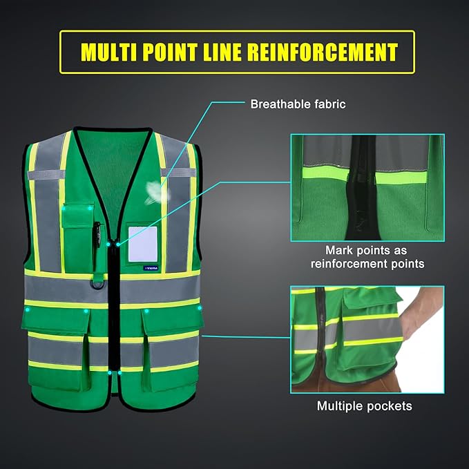 AYKRM Custom Logo Personalised Printed High Visibility Reflective 2 two tone - Image 5