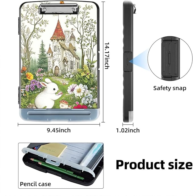 Clipboard with Storage Box & Pen Holder, Heavy Duty Clip Boards 8.5x11 - Image 2