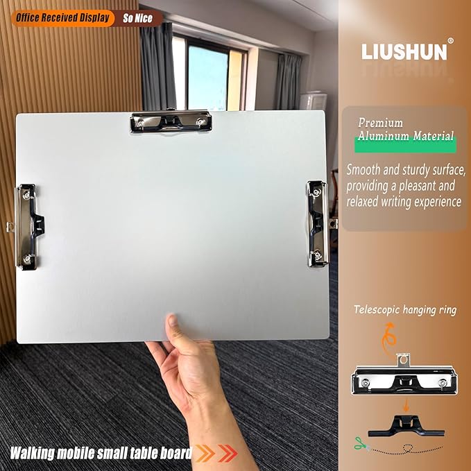 Aluminum 11x17 Clipboard A3 Metal Stainless Hangable Clipboards - Image 4