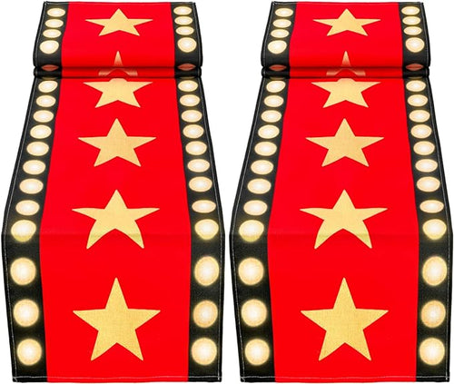 2 Pcs 13 x 72 Inch Movie Night Table Runner by WHQXFDZ