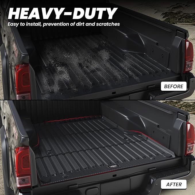 LASFIT Bed Mat for Toyota 2005-2023 Tacoma Truck Bed 5ft, All Weather TPE Car - Image 4