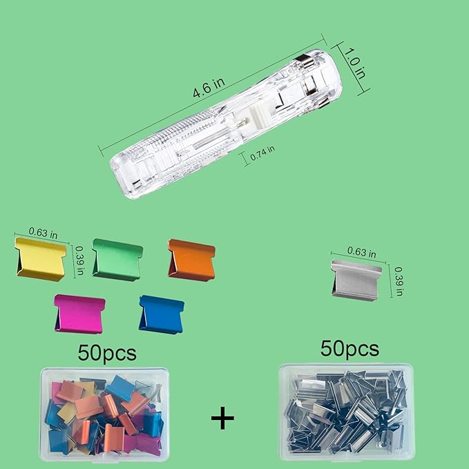 Reusable Portable Paper Clam Clip Dispenser Refill Clips, 40 Sheet - Image 2