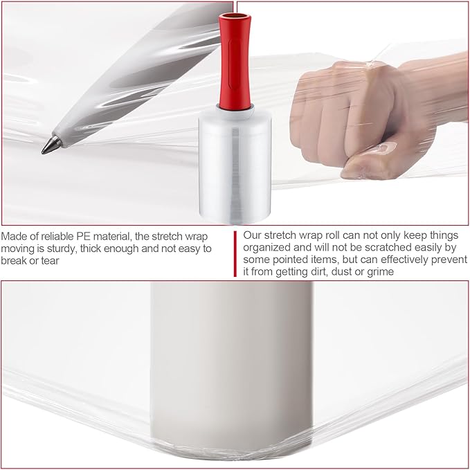 Jutom 16 Pcs Stretch Wrap Roll Plastic Wrap - Image 5