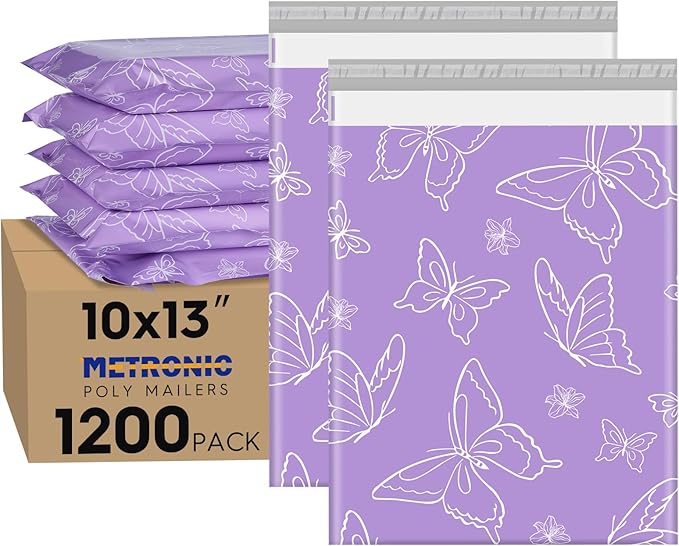 Metronic Poly Mailers 10x13 Inch 1200pc, Shipping Bags by METRONIC