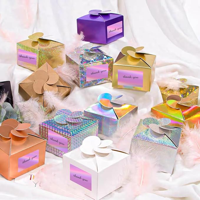 3x2 Inch Holographic Thermal Labels, Rainbow Glitter Stickers - Image 4
