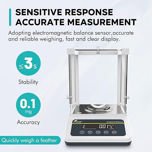 LAB FISH Analytical Balance 220g x 0.1mg Scale High Precision 0.0001g Accuracy - Image 3