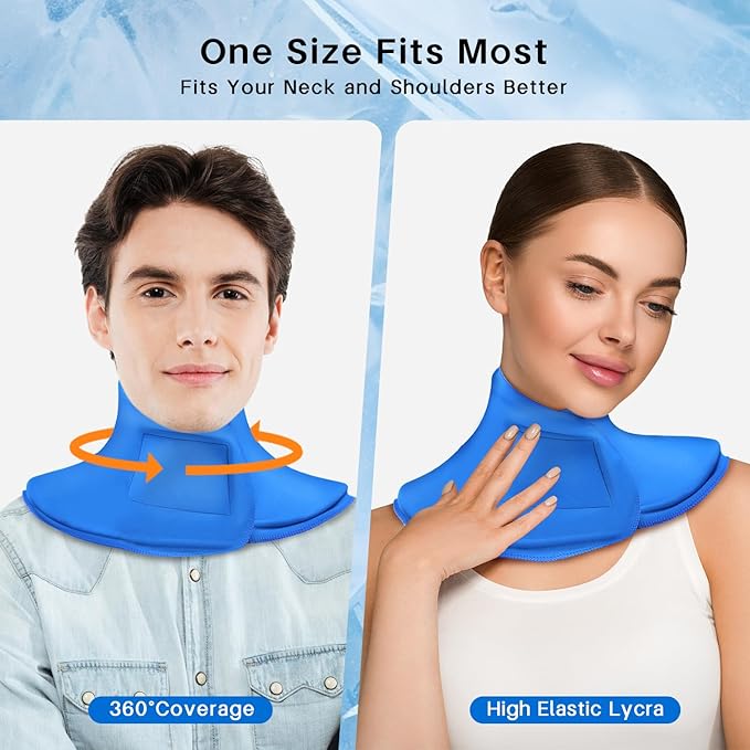 Neck Ice Pack Wrap Cooling Cervical Brace- Upgraded Reusable Hot & Cold - Image 5