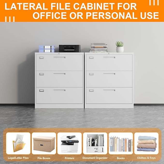 Lateral File Cabinet, Metal Filing Cabinet - Image 7