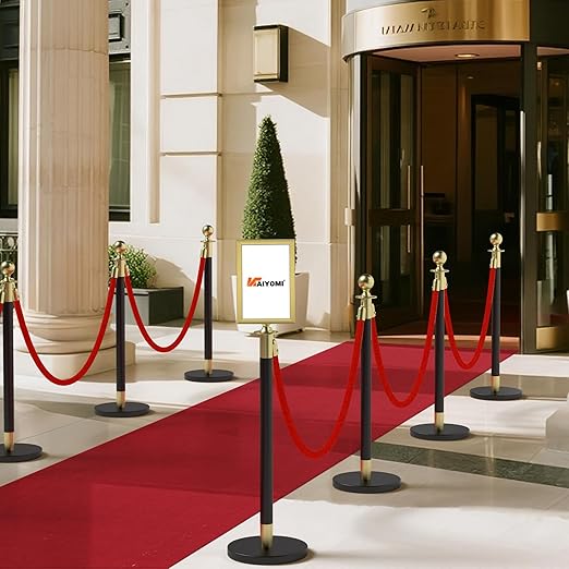 kaiyomi 6Pcs Stanchions Posts Velvet Ropes - Image 7