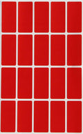Royal Green RED Rectangular Color Sticker 1.57 inch x 0.75 inch by RoyalGreen