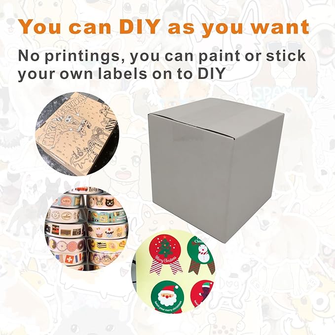 50 Pack 8x8x8 Inches Small Shipping Boxes, Corrugated Cardboard Cube Mailers - Image 4