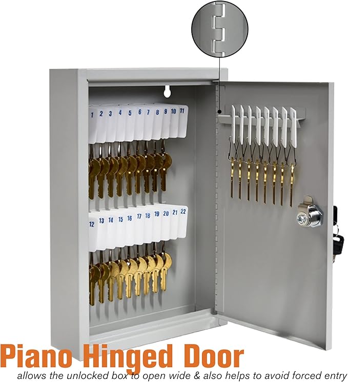 BankSupplies STEELMASTER 30 Key Cabinet | Single Lock Control Key Box | Welded - Image 8
