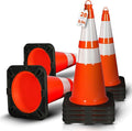 Pyle 28-Inch Safety Traffic Cones, Stackable PVC Construction by PyleUSA