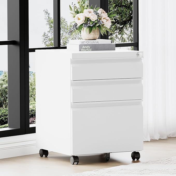 3 Drawer File Cabinet，Mobile Filing Cabinet - Image 7