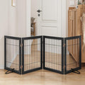 Dog Gate Wire Dog Gates for House Doorways Stairs 24-Inch Freestanding Pet Gate by MinoKesper