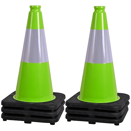 OrangeStar 6-Pack 18" Traffic Cones by OrangeStar