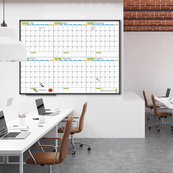 JILoffice Magnetic Dry Erase Calendar Whiteboard, 6 Months White Board Planner - Image 6