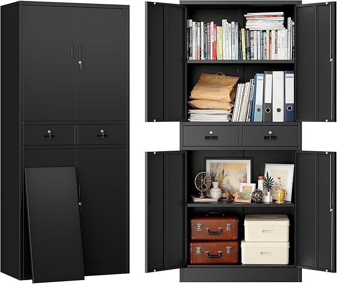 BESFUR 71“H Metal Storage Cabinet by BESFUR