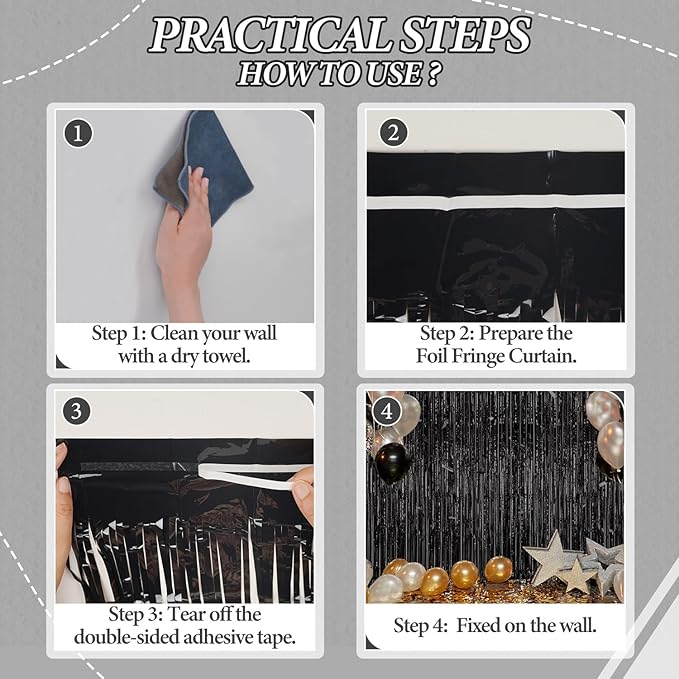 3 Pack Foil Fringe Backdrop - Image 2