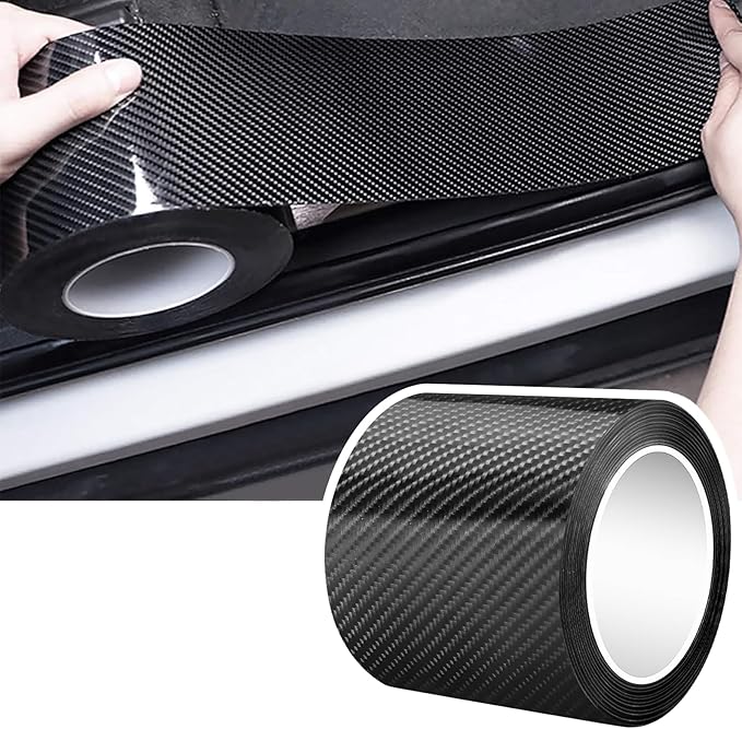 DGSL Car Door Edge Guards Door Sill Protector, 2.7In x 19.7Ft 5D Carbon Fiber by DGSL
