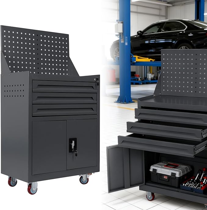 Rolling Tool Chest with Drawers Tool Storage Cabinet Auto Repair Tool Cart - Image 9