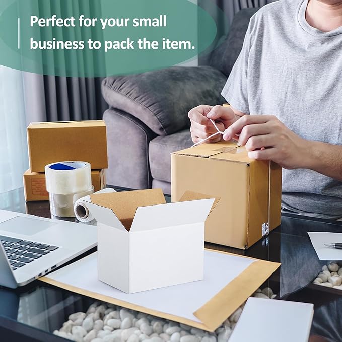 Eupako 6x4x4-Small-Shipping-Boxes-30-Pack-White-Corrugated-Box-Mailers - Image 6