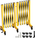 12.2FT Industrial Metal Expandable Barricade，Retractable Traffic Fence by JTZFD